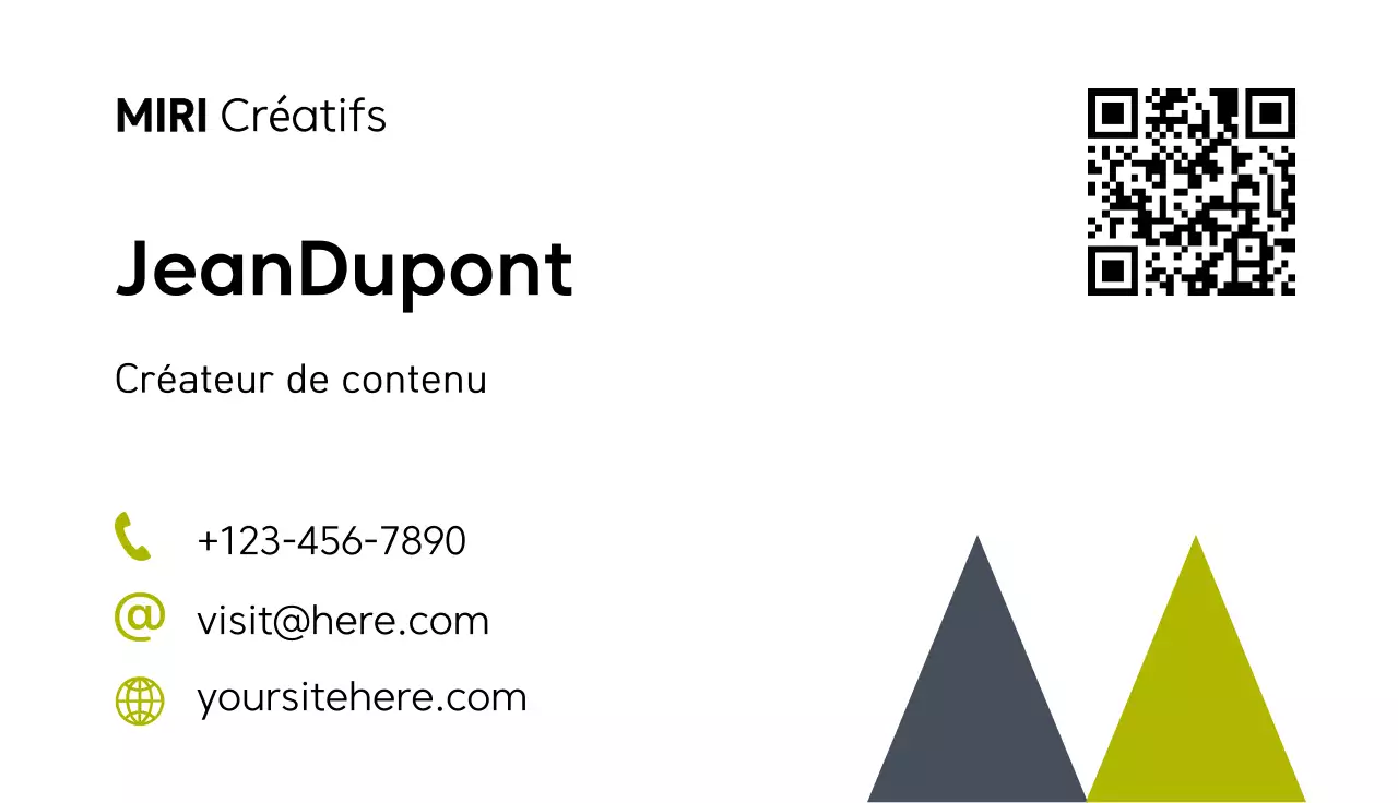 carte de visite moderne blanche