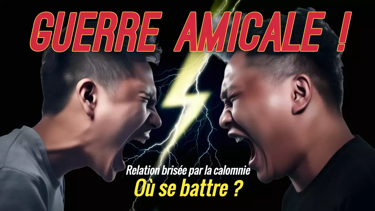 annonce de conflit en noir et en gras