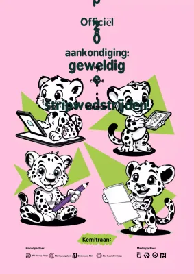 Aankondiging roze stripwedstrijd