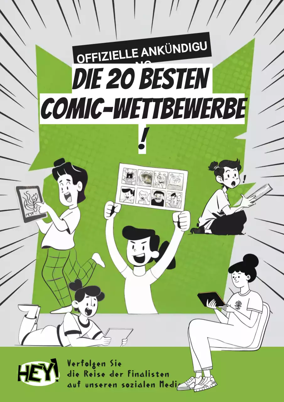 Ankündigung des grünen Comic-Wettbewerbs