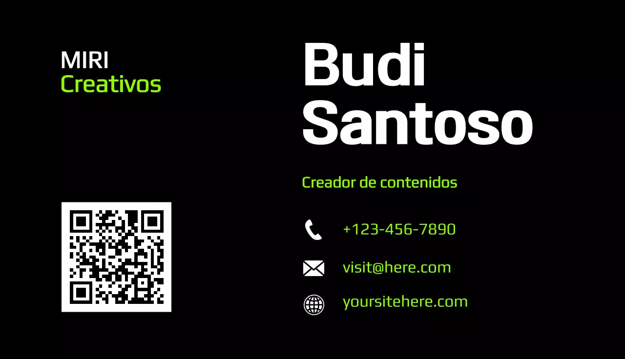 tarjeta de visita moderna negra