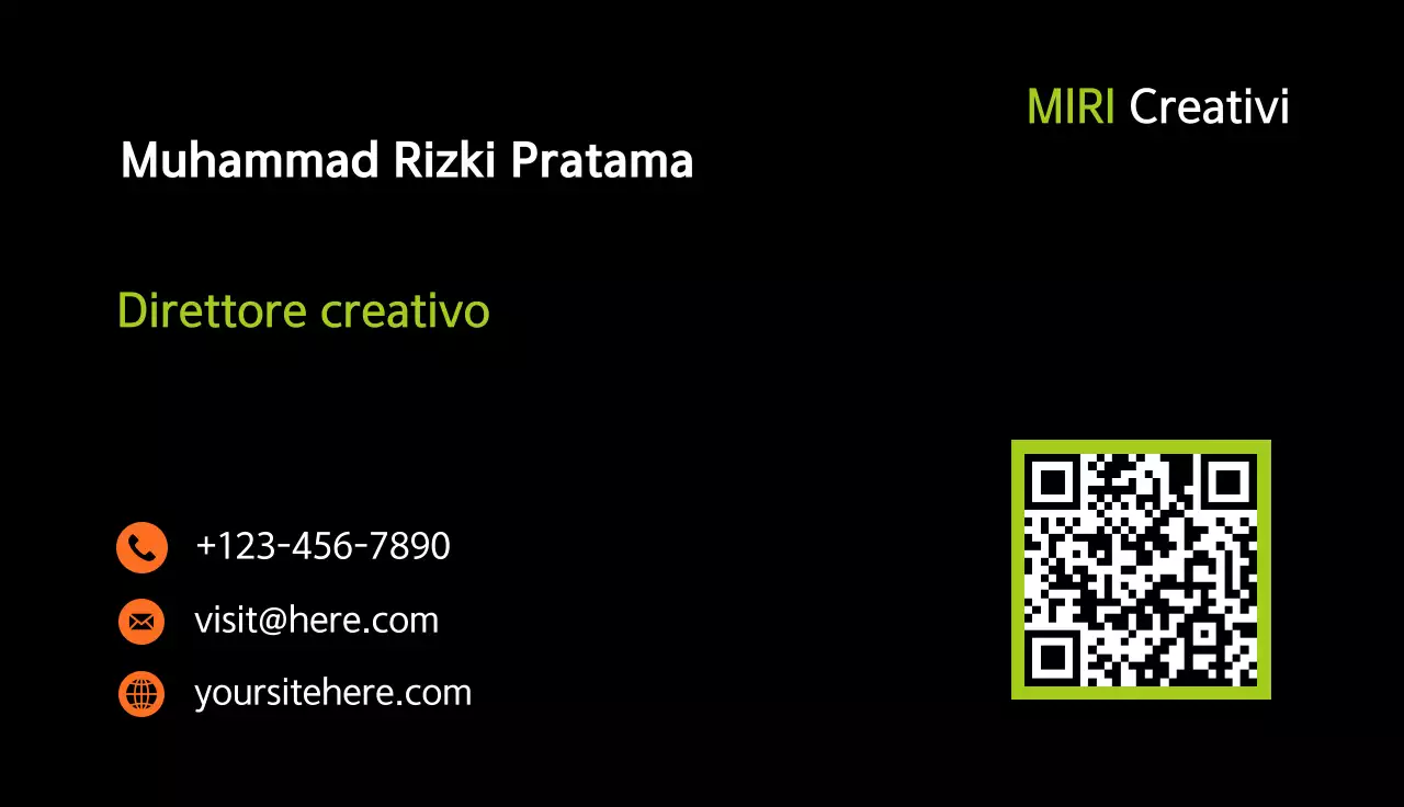 biglietto da visita verde moderno