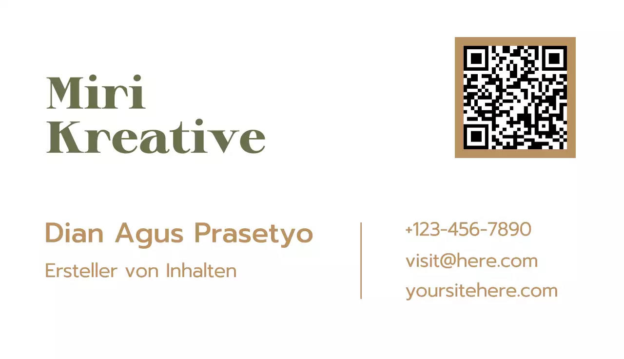 beige minimalistische Visitenkarte