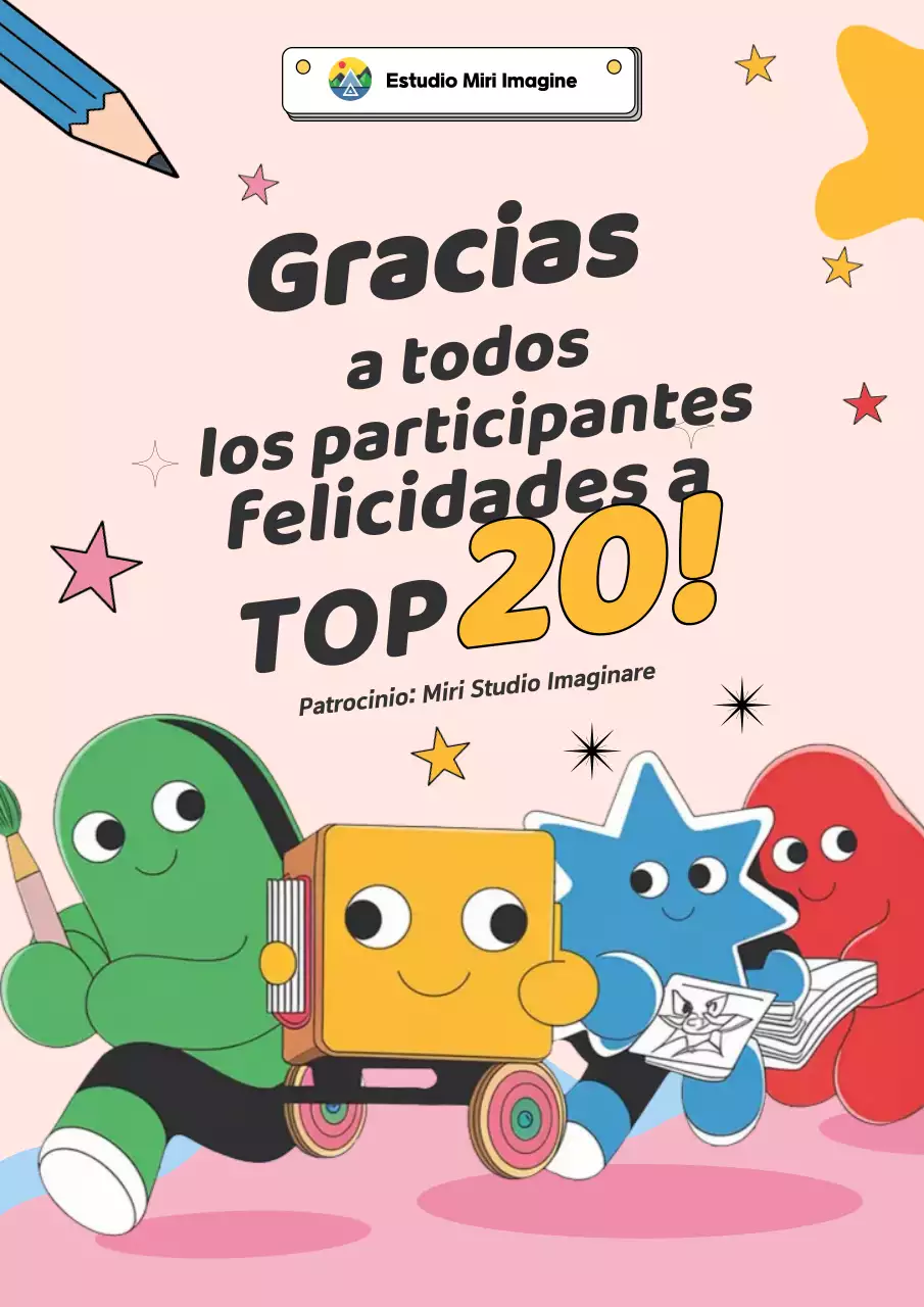 Cómic de colores Anuncio de agradecimiento