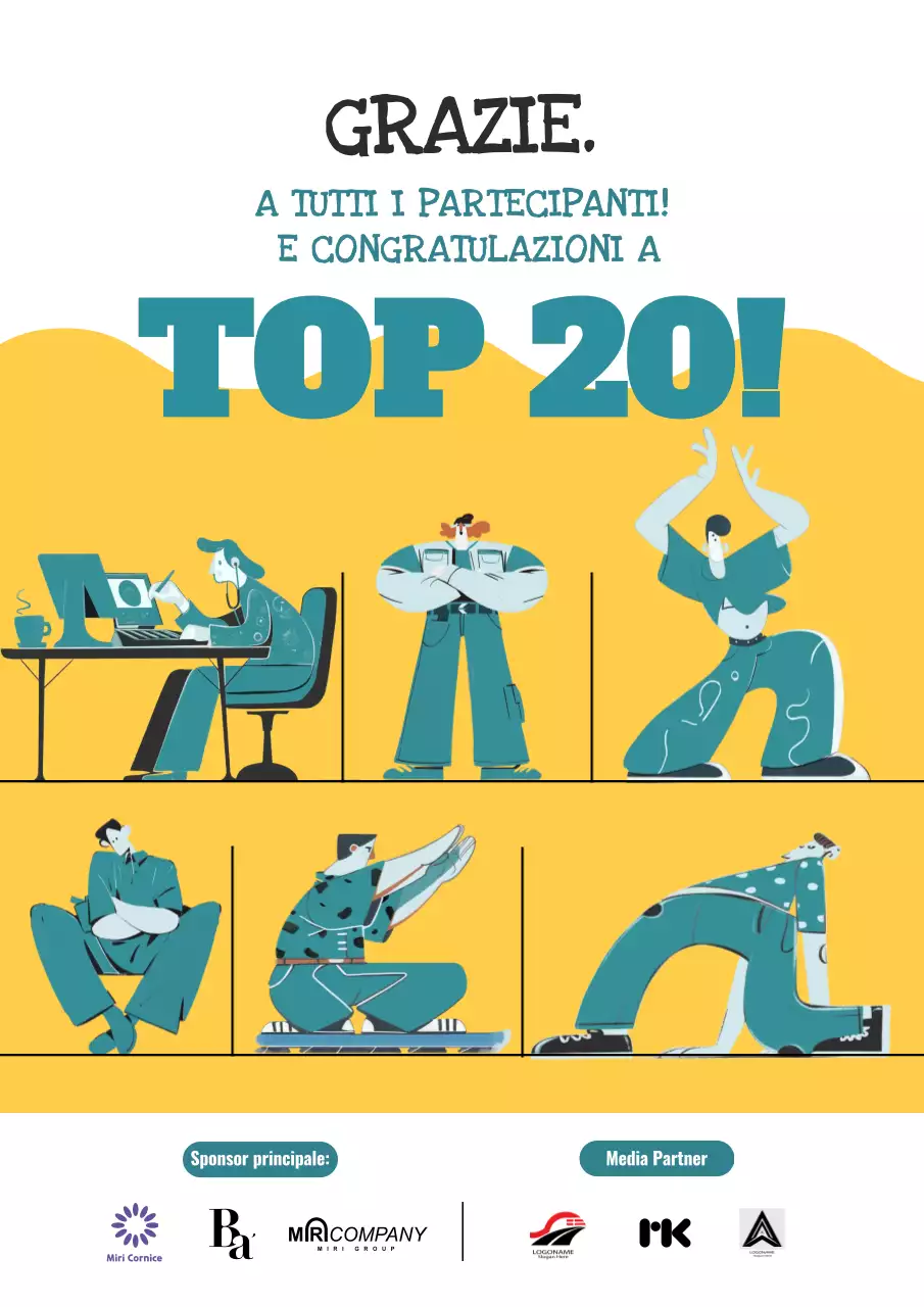 Annuncio di evento giallo retrò