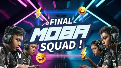 publicité pour les jeux en néon et en gras