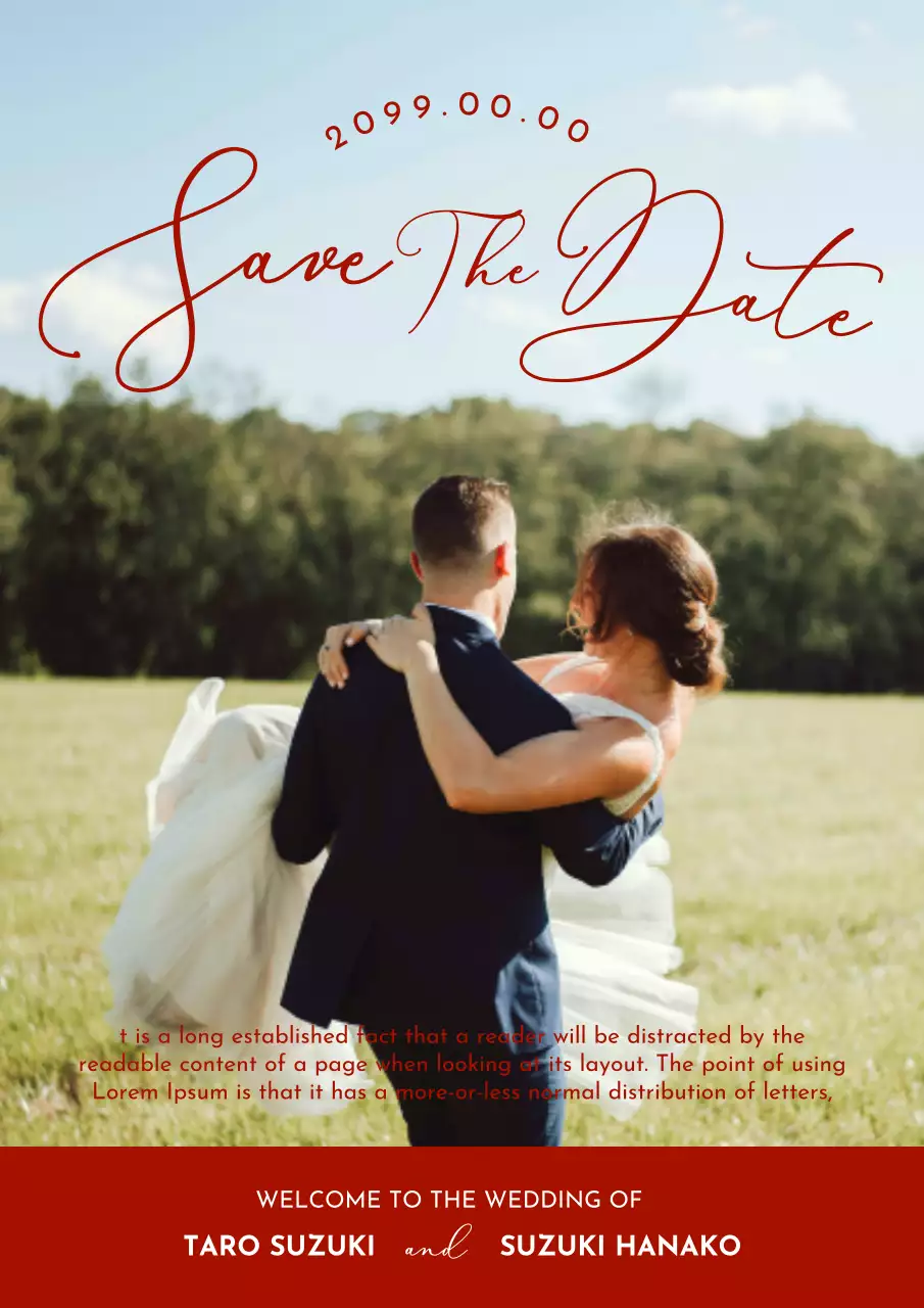 赤 手書き 手書きのウェルカムボード