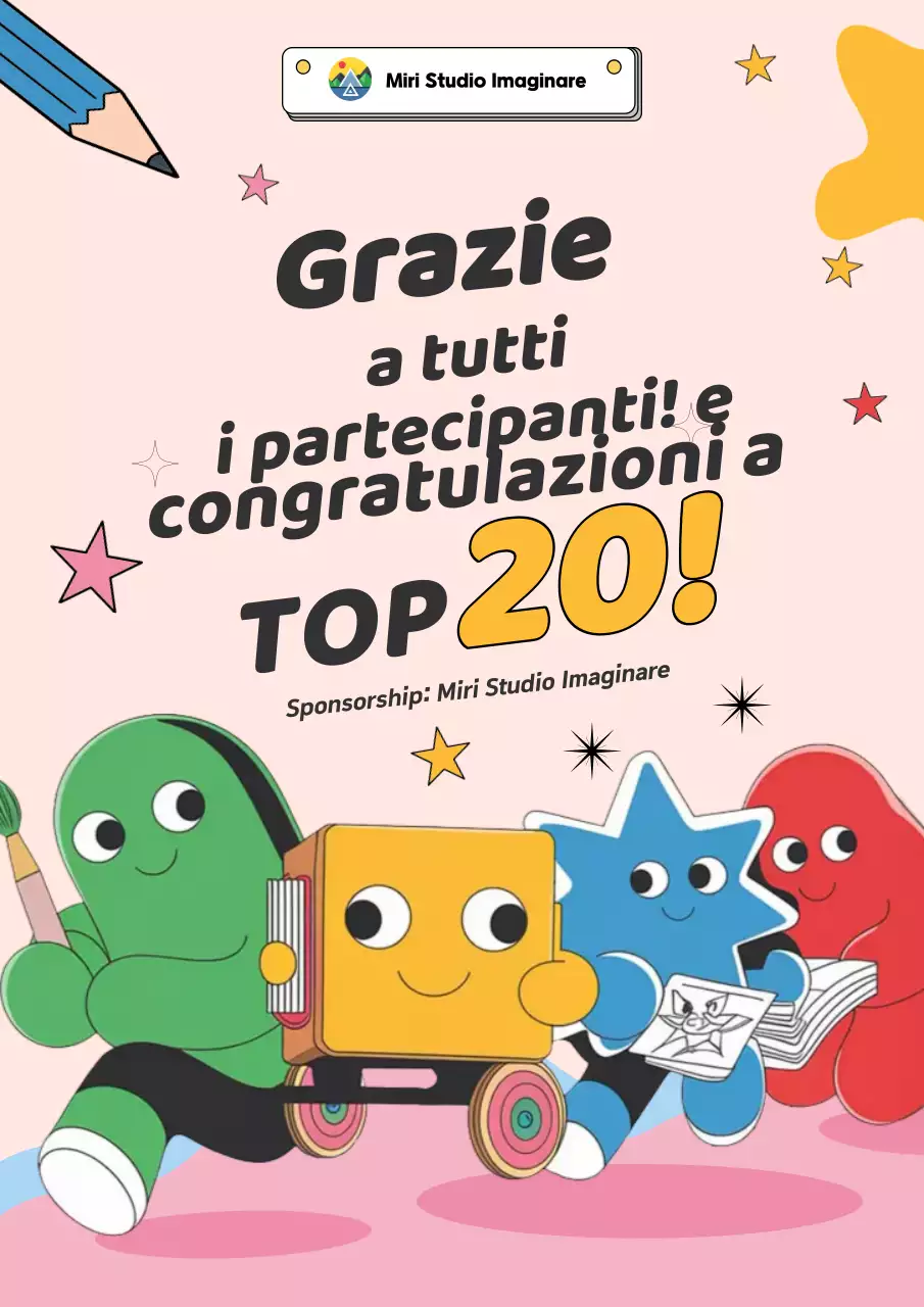 Annuncio di gratitudine a fumetti colorati