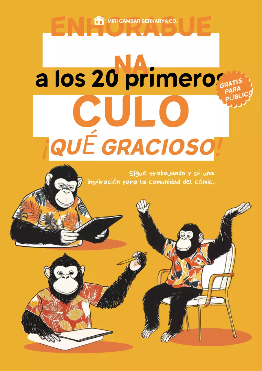 Anuncio del concurso de cómic naranja
