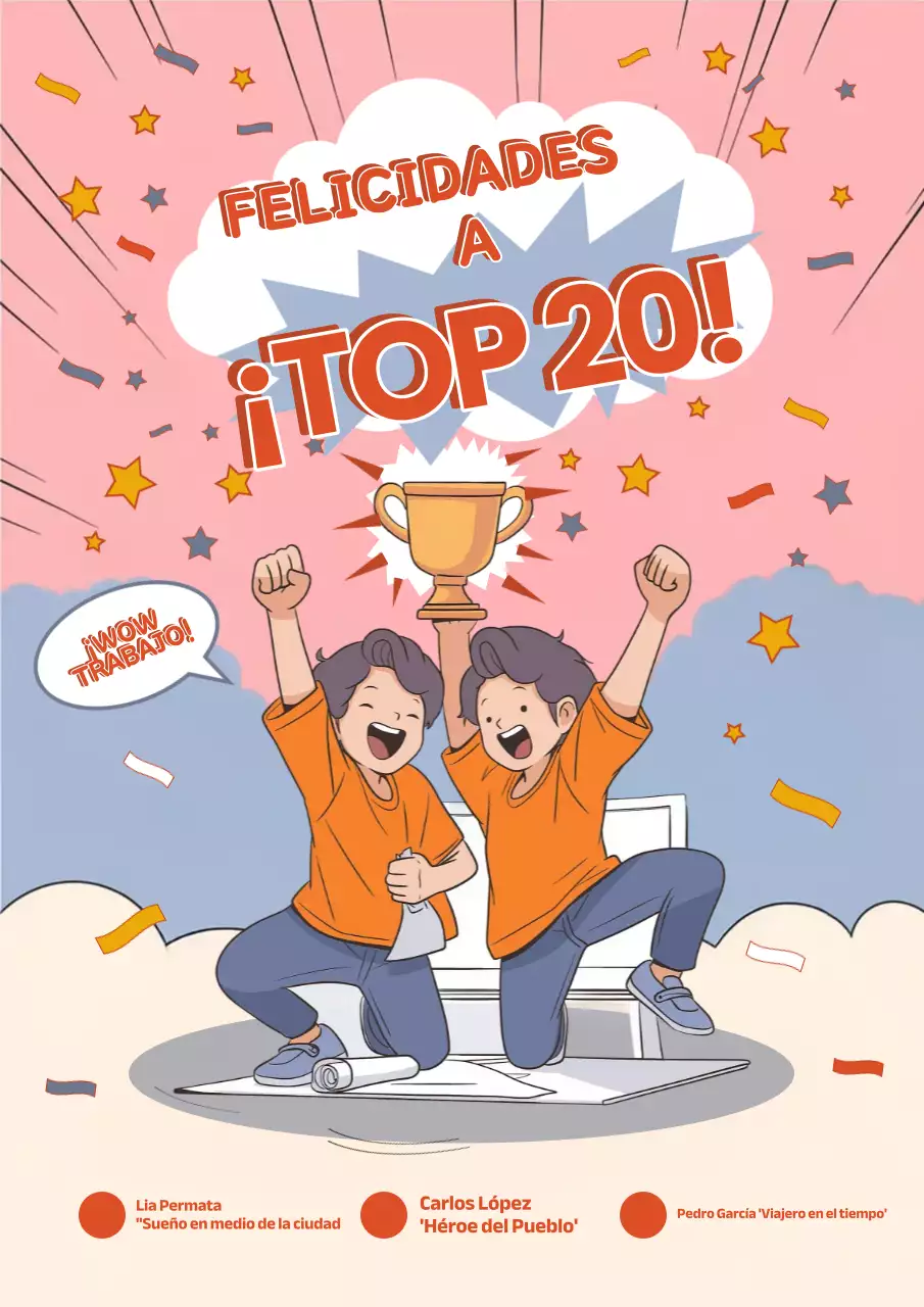 Anuncio de los logros de Orange Comic