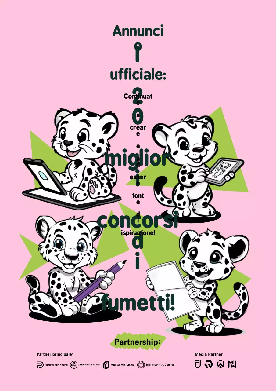 Annuncio del concorso Pink Comic