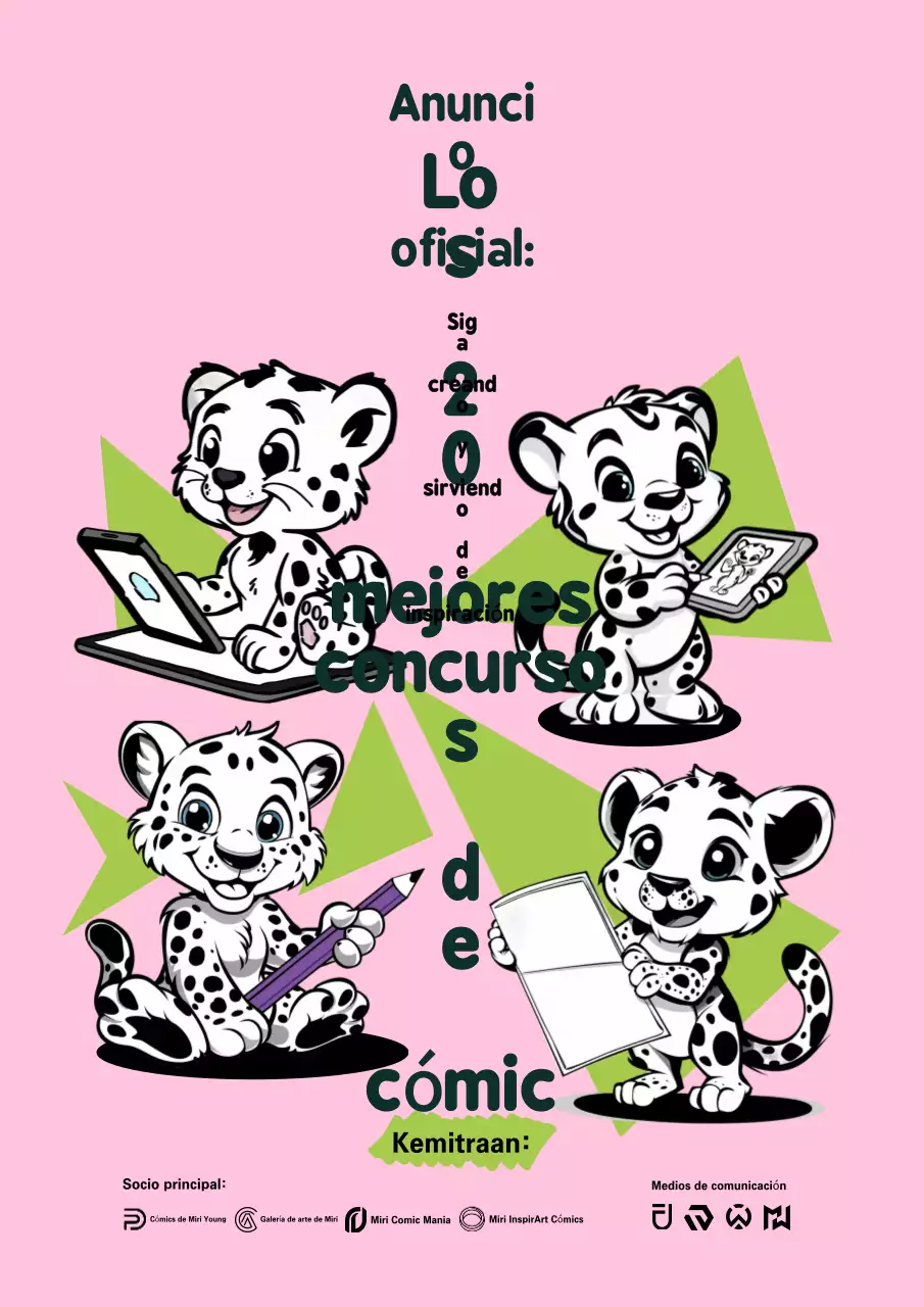Anuncio de concurso de cómic rosa