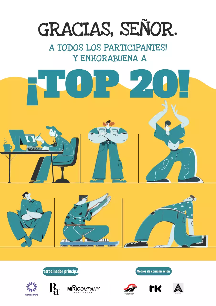 Anuncio de evento Retro Amarillo