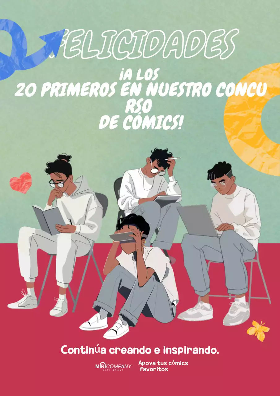 Anuncio de concurso de cómic verde