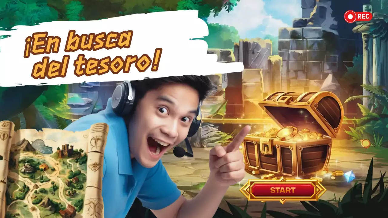 anuncio de un juego de aventuras verde