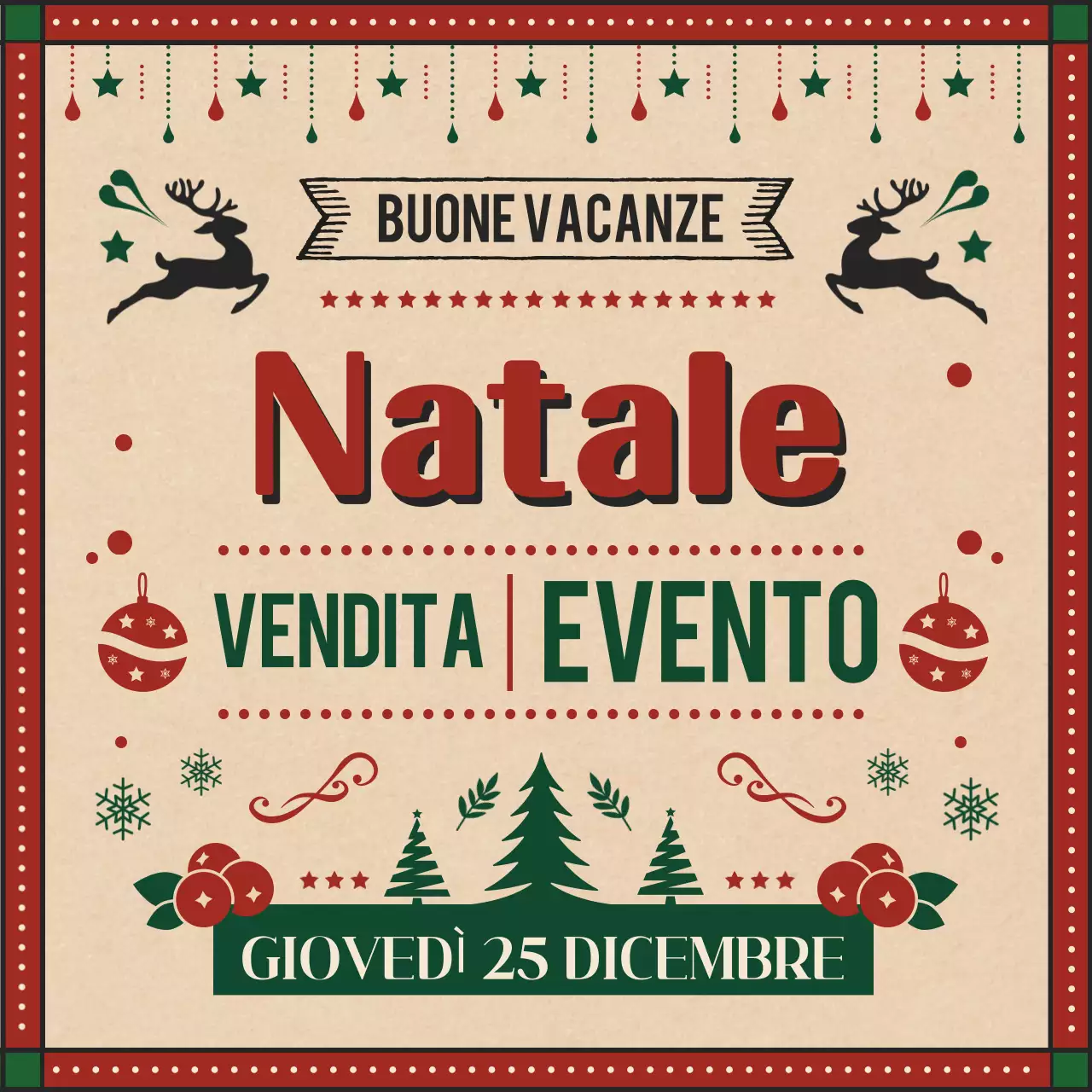 Evento natalizio Red Vintage
