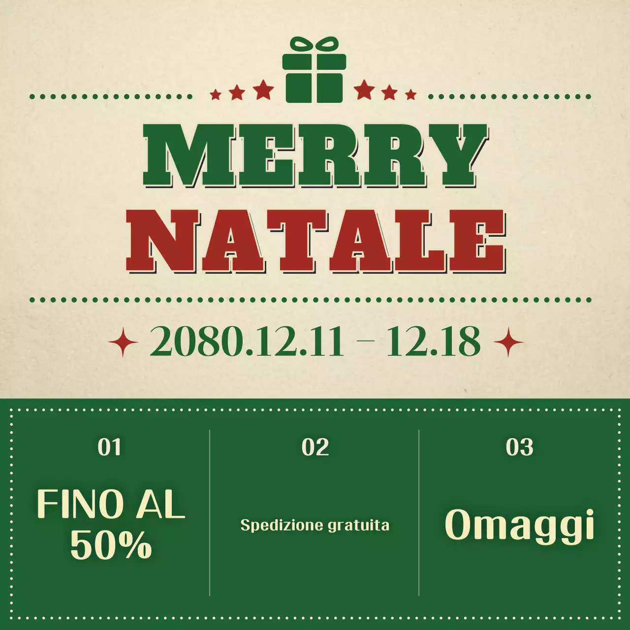 Evento natalizio Red Vintage