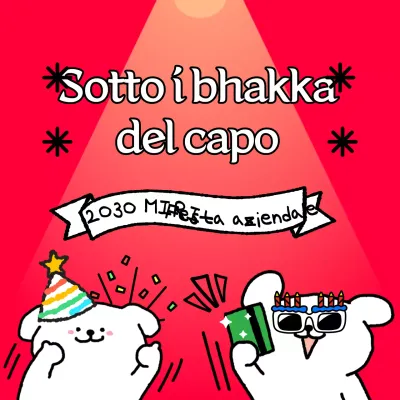 Invito alla festa di fine anno in stile bottiglia in rosa e bianco