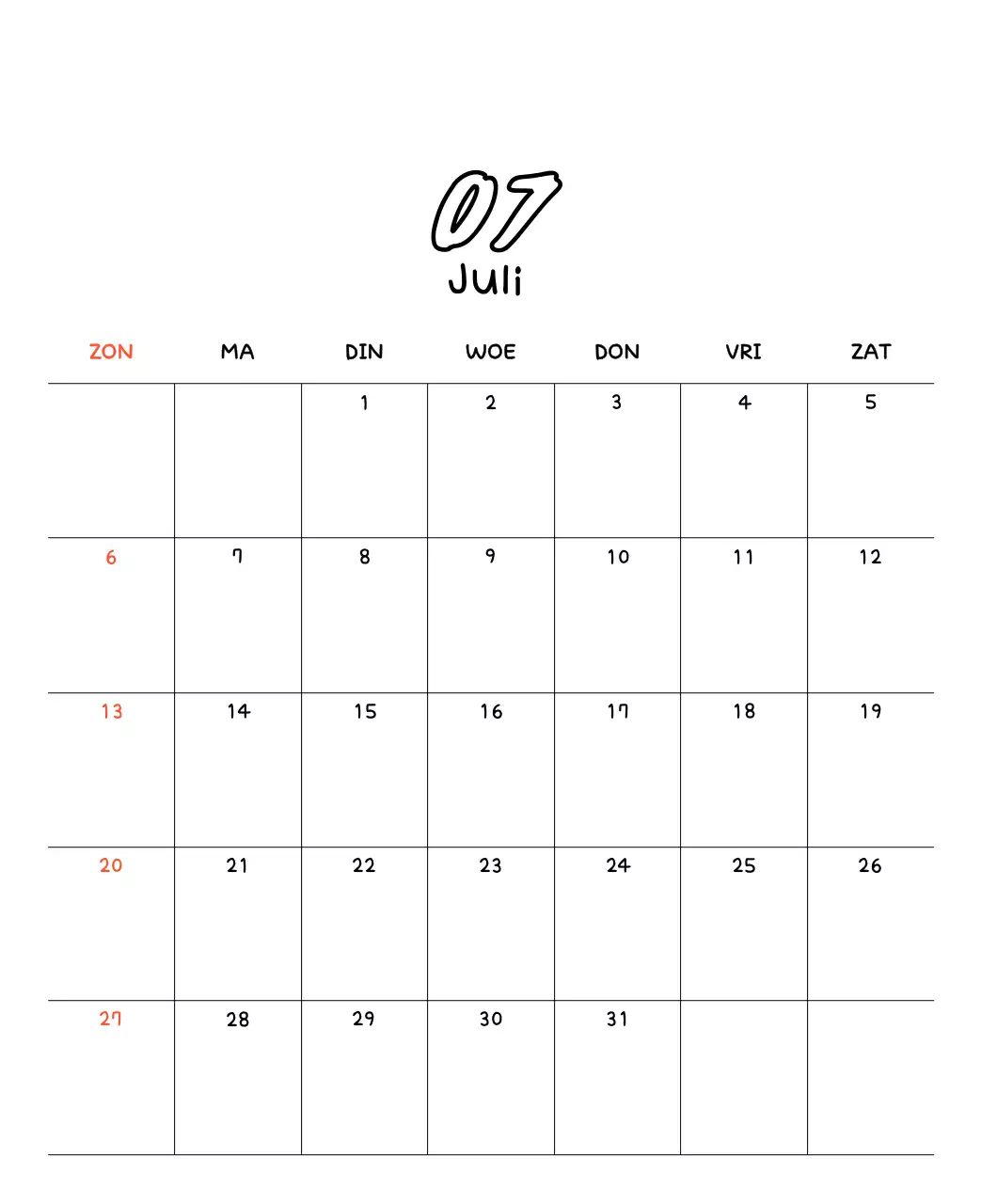 Schattige nieuwjaarskalender