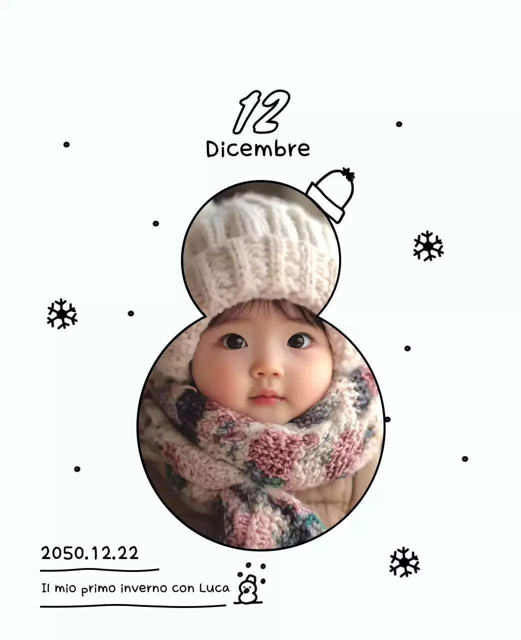 Adorabile calendario di Capodanno