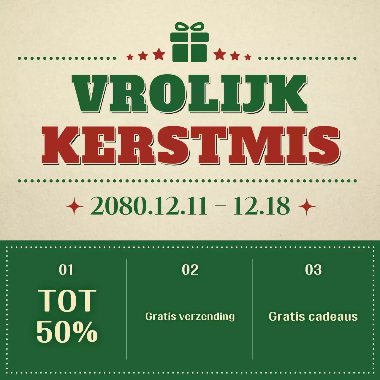 Rood Vintage Kerstevenement