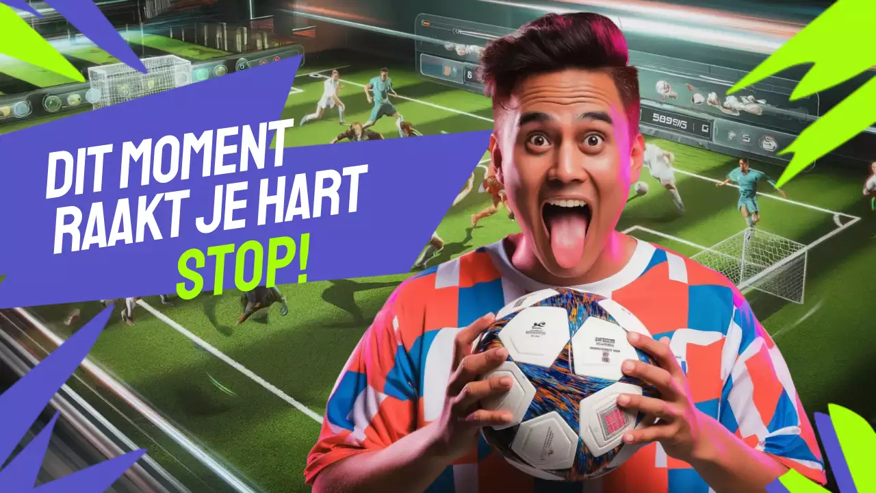 kleurrijke trendy voetbalreclame