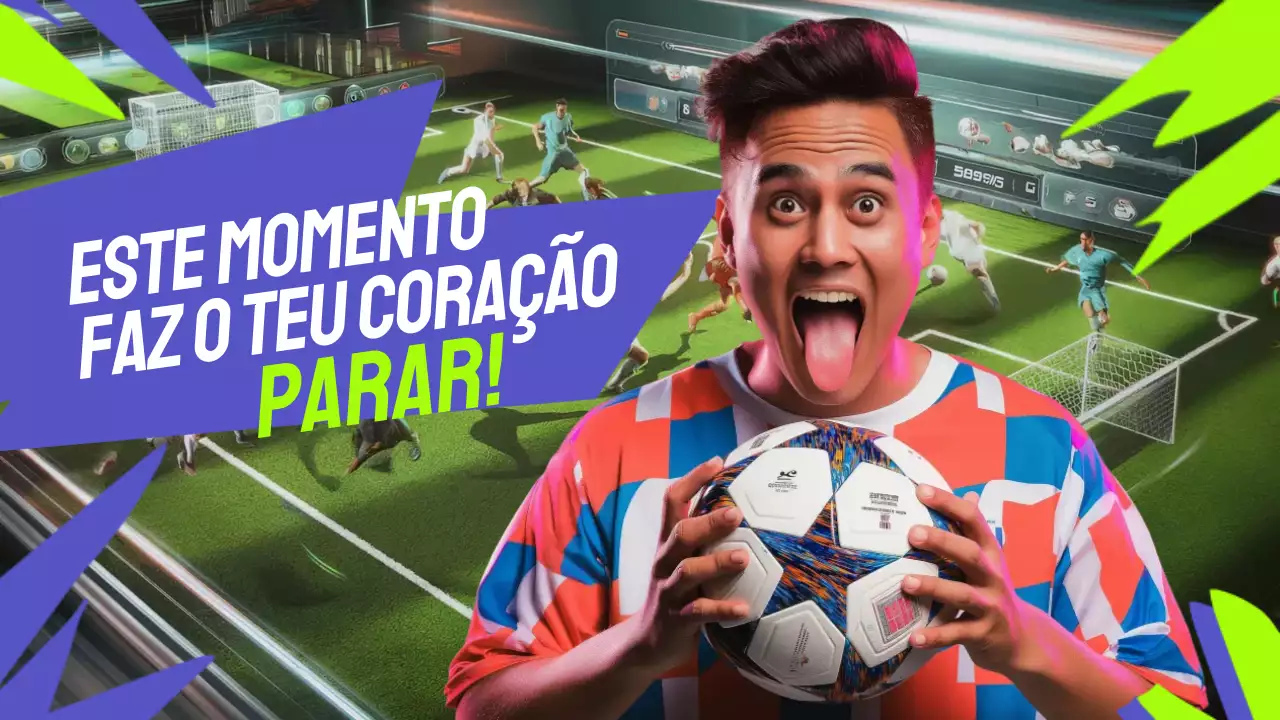 anúncio de futebol colorido e moderno