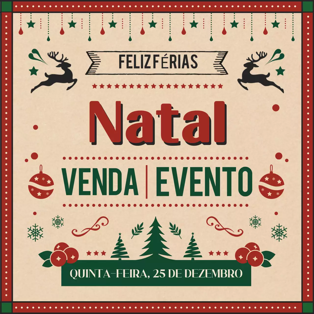Evento de Natal Red Vintage
