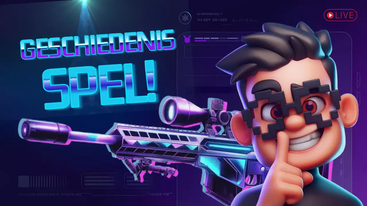 paarse retro gaming aankondiging