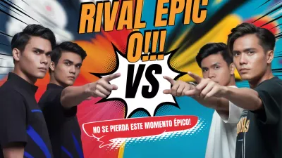colorido anuncio de rivalidad cómica