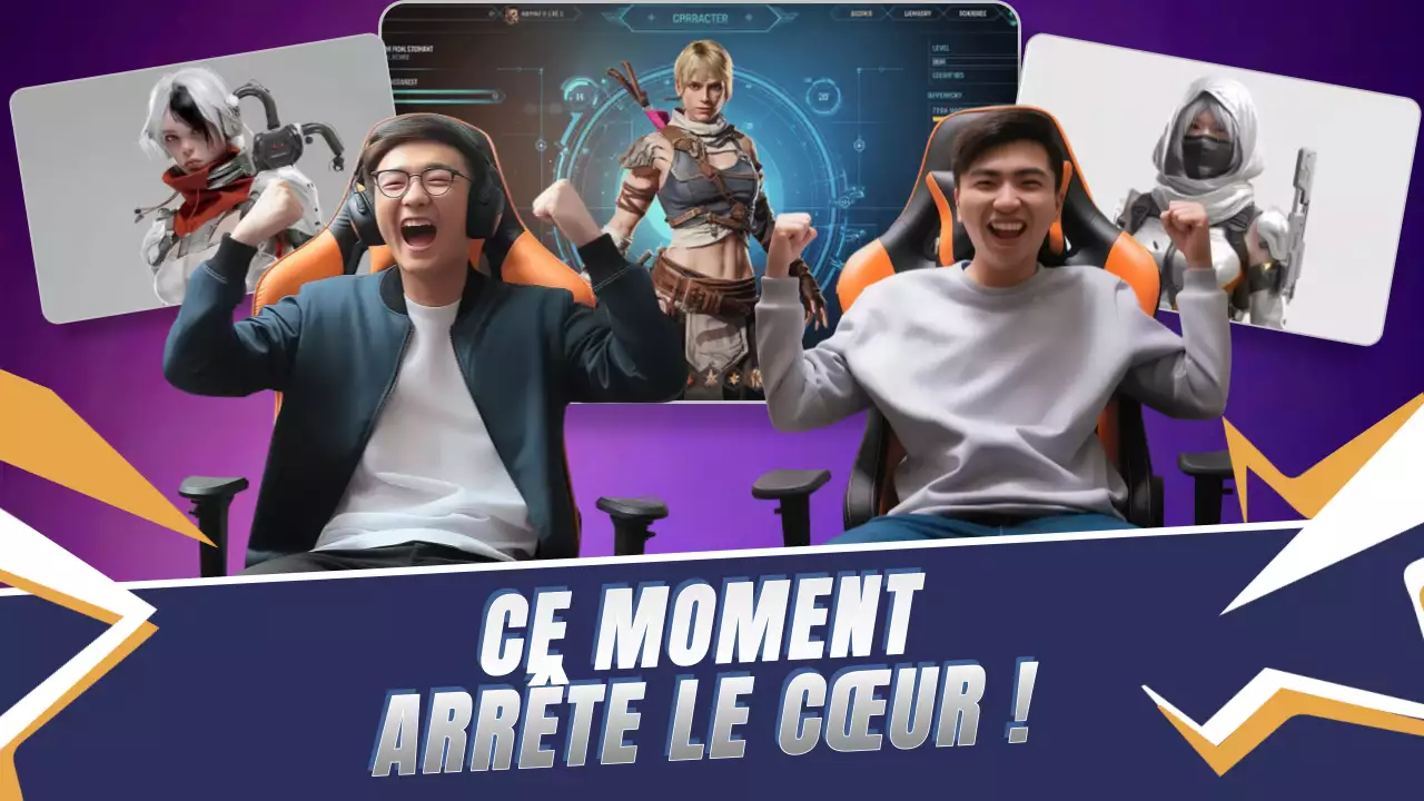 publicité pour les jeux modernes en violet