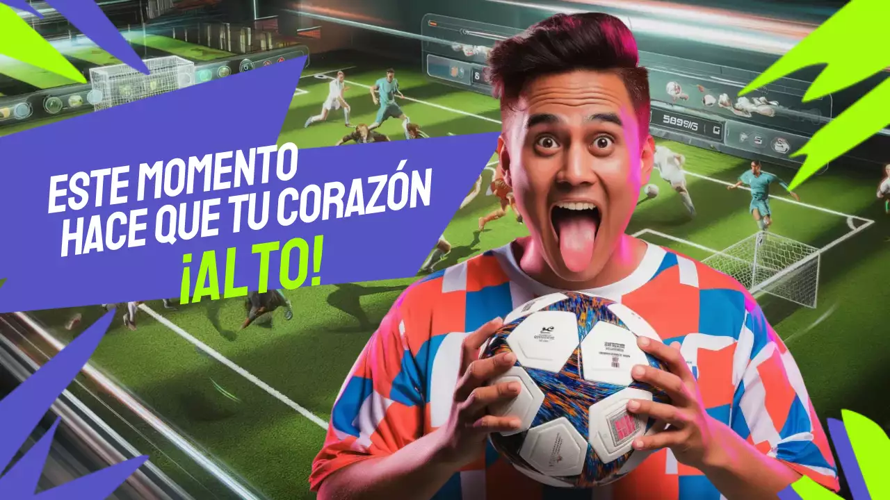 colorido anuncio de fútbol de moda