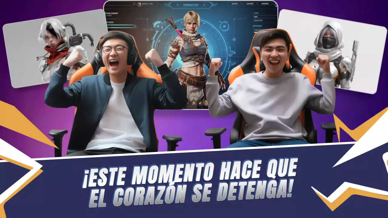 anuncio morado de juegos modernos