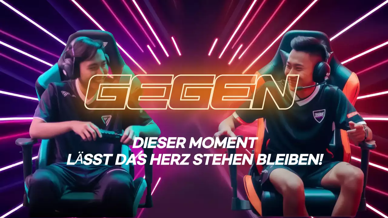 moderne Neon-Gaming-Werbung