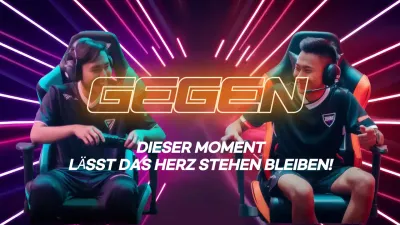 moderne Neon-Gaming-Werbung