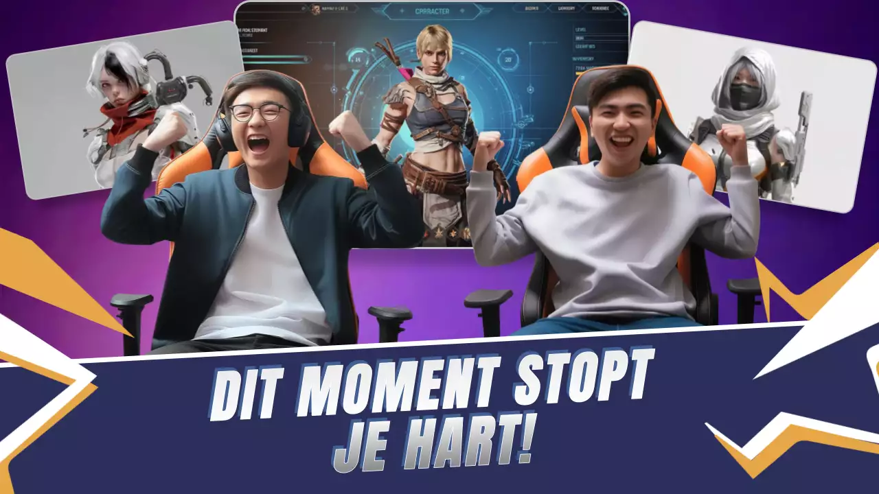 Paarse moderne game reclame