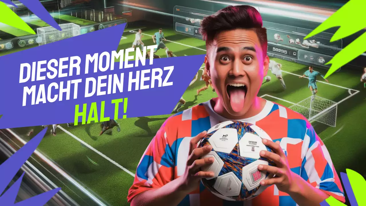 bunte trendige Fußballwerbung
