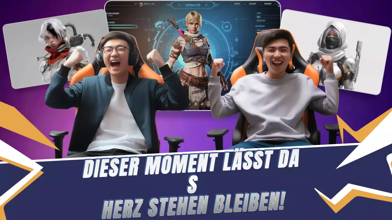 lila moderne Spielewerbung
