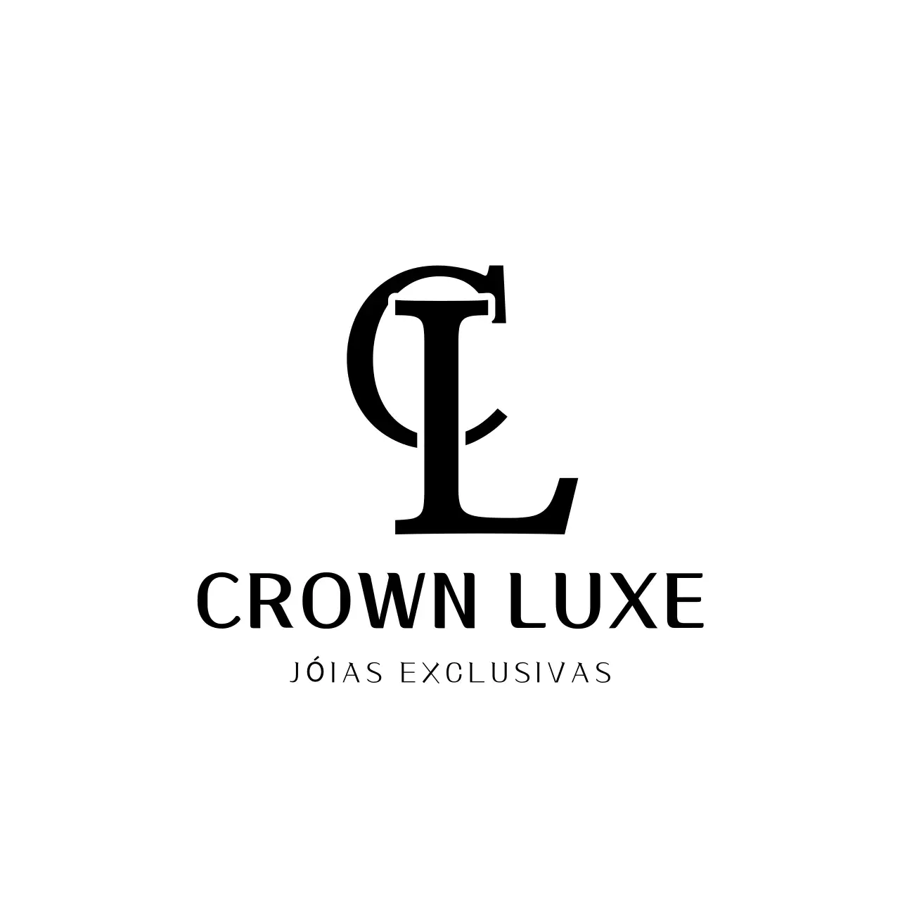 Logótipo minimalista preto de jóias exclusivas