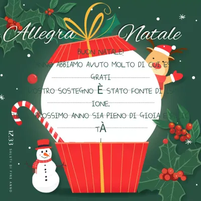 Cartolina di Natale astratta e carina