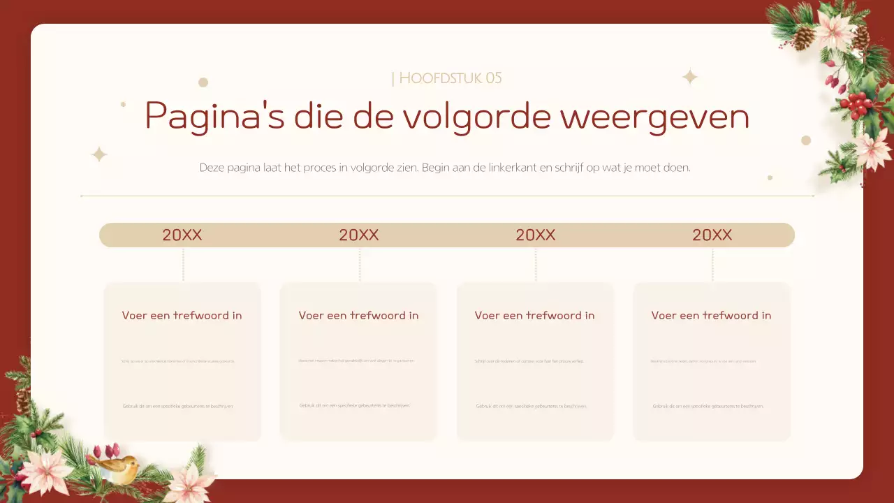 Rode opgeruimde kerstgids