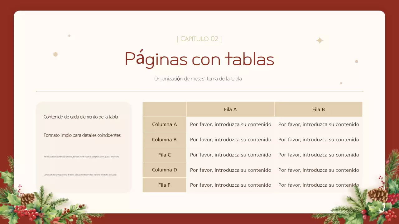 Guía navideña de Red Tidy