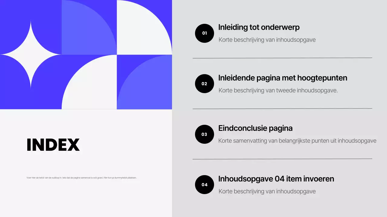 Blauw Modern Presentatiedocumentatie