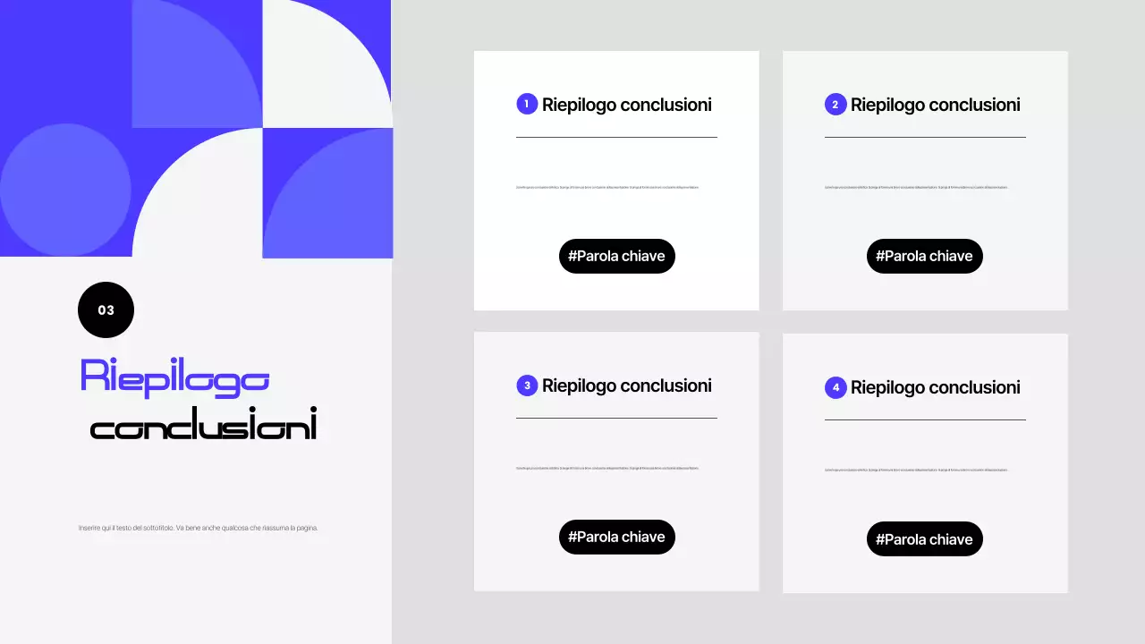 Documentazione di presentazione moderna blu