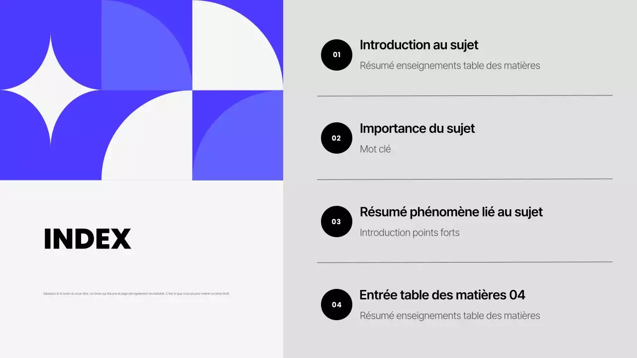 Documentation de présentation moderne bleue