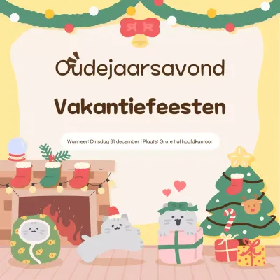 Geel gezellig vakantiefeest