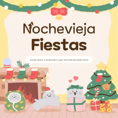 Fiesta navideña acogedora en amarillo