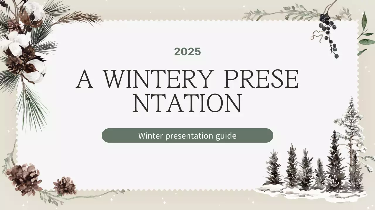 Tài liệu giáo dục mùa đông đơn giản màu be