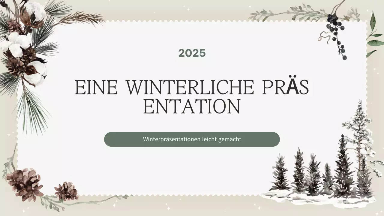 Beige Einfache Winter-Lehrmittel