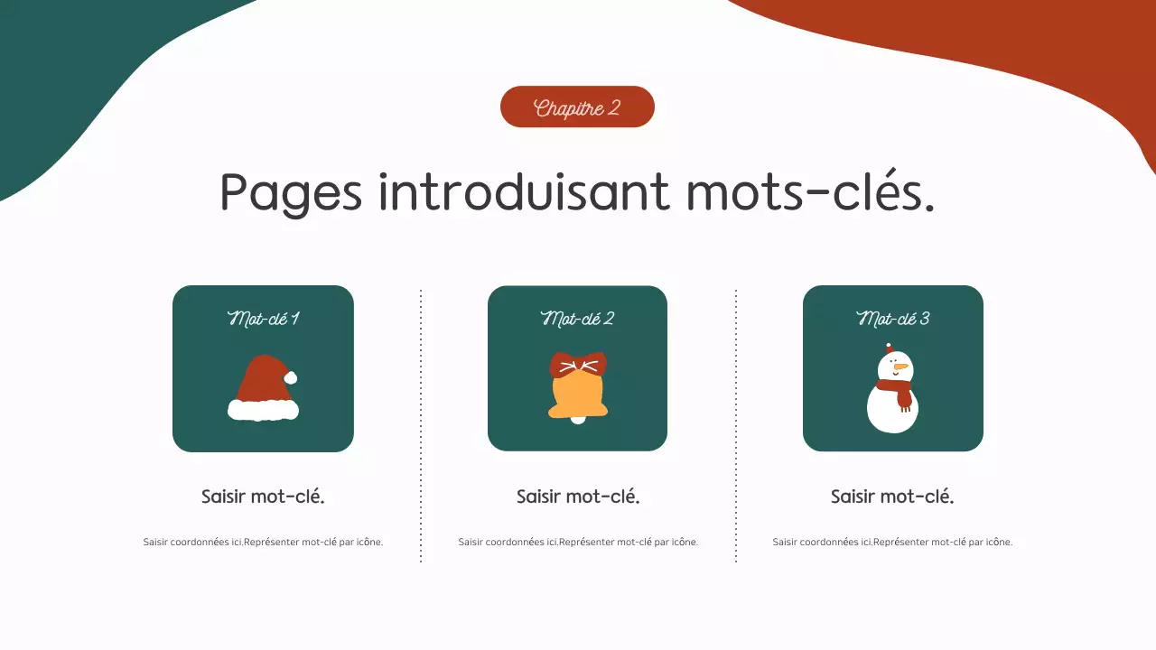 Rapport de fin d'année dans un motif géométrique rouge et vert